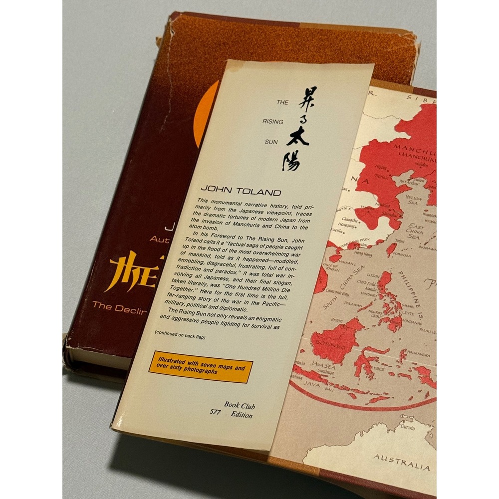 The Rising Sun John Toland 2 Vol Set Hardcover WWII Japanese Empire History 1970 - Picture 4 of 12